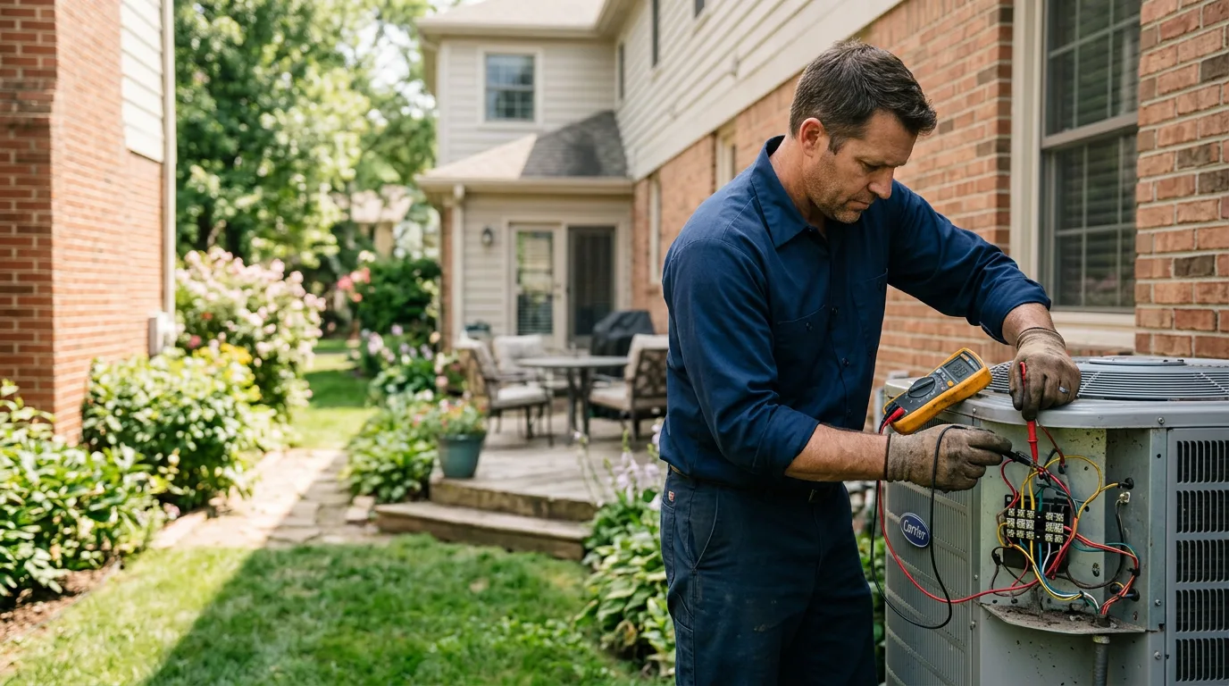 HVAC technician working near Fieldale, VA